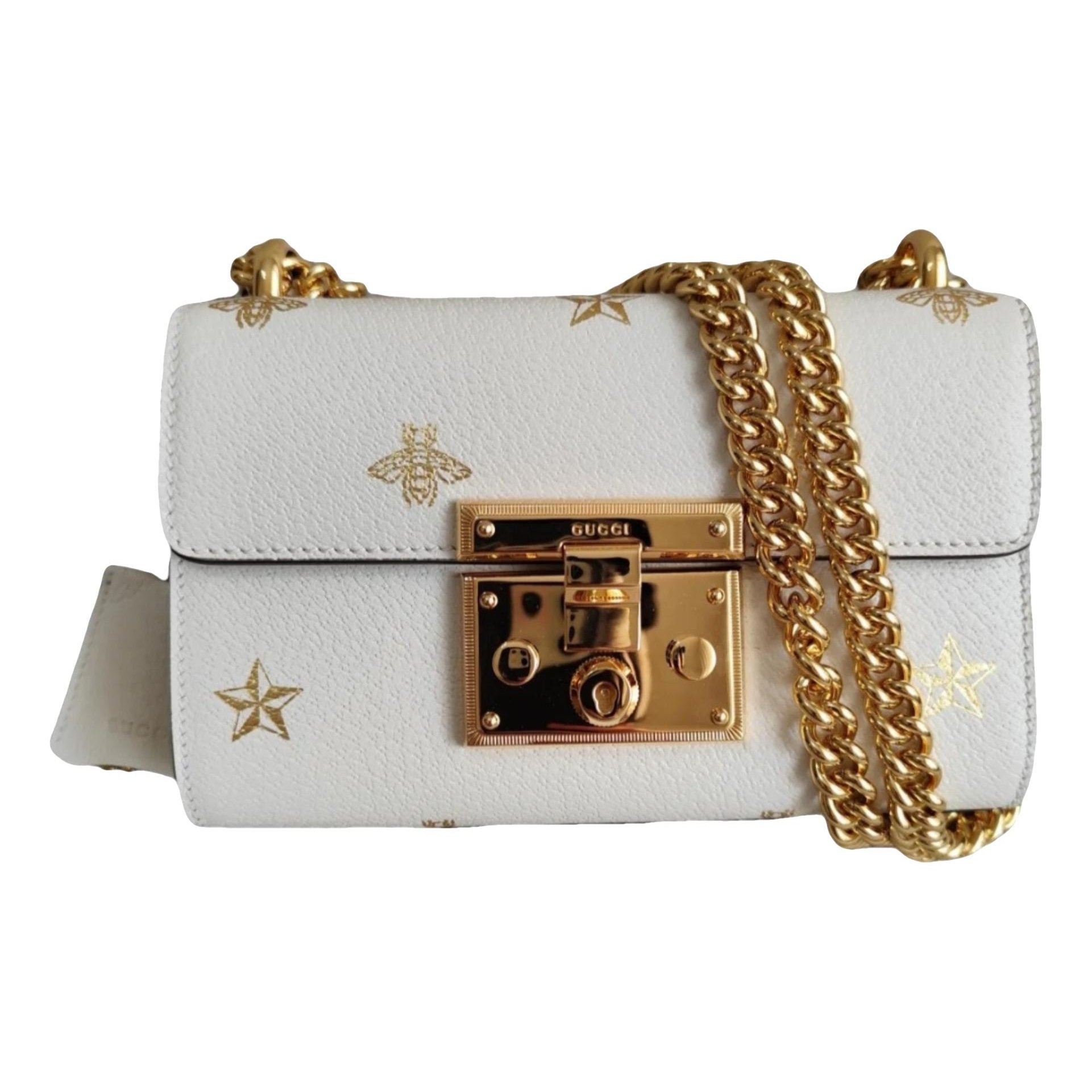 Padlock leather handbag