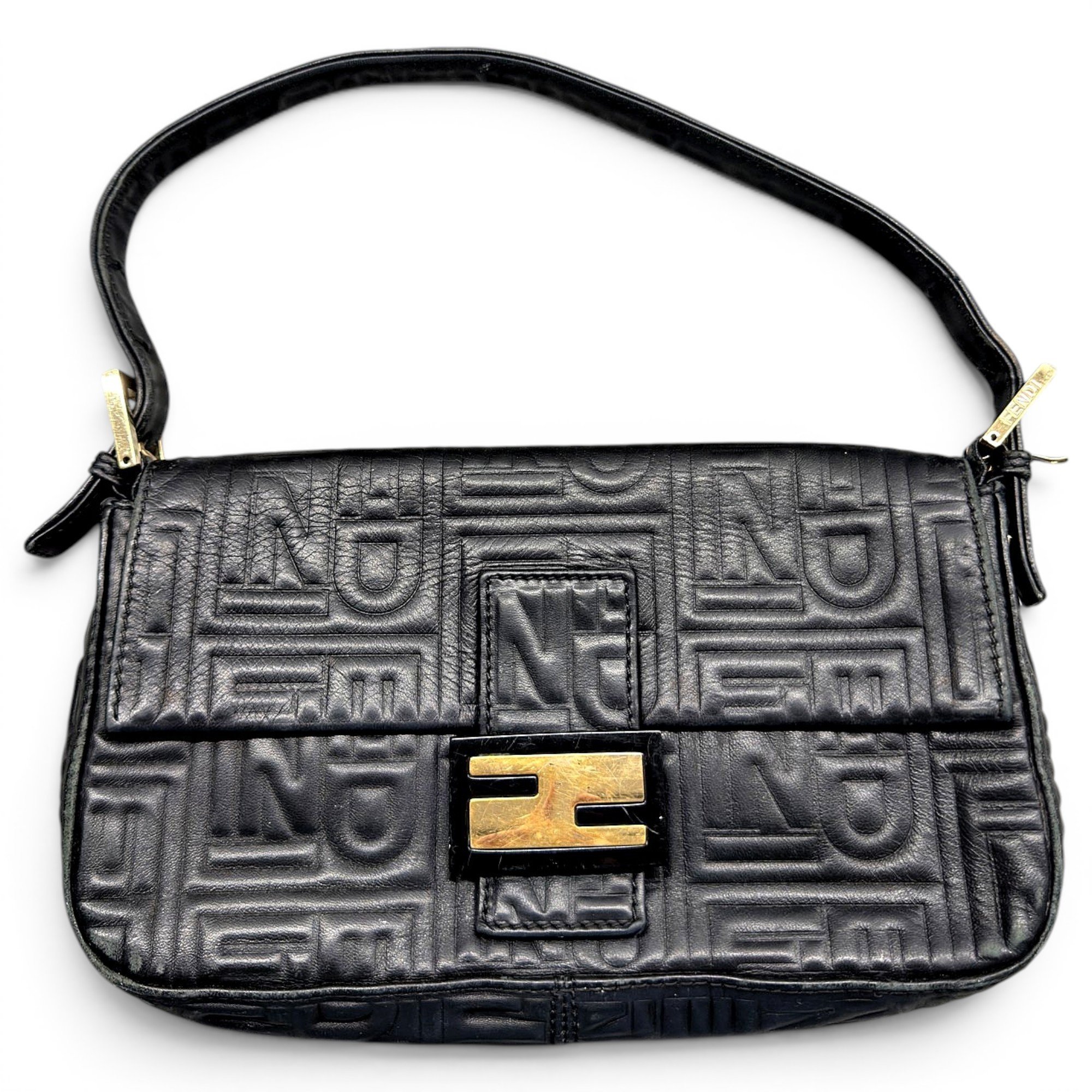 Baguette leather handbag