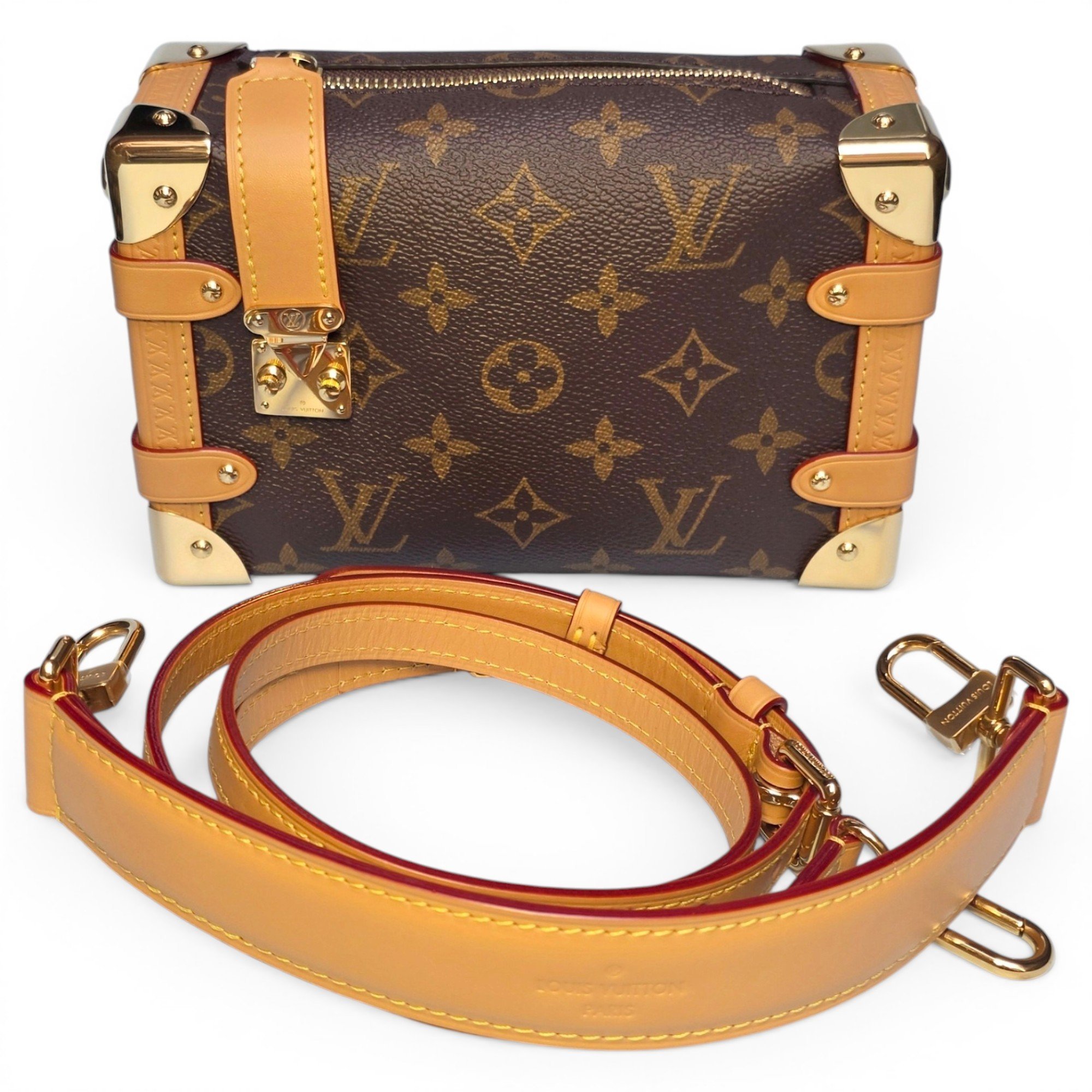 Side Trunk patent leather handbag