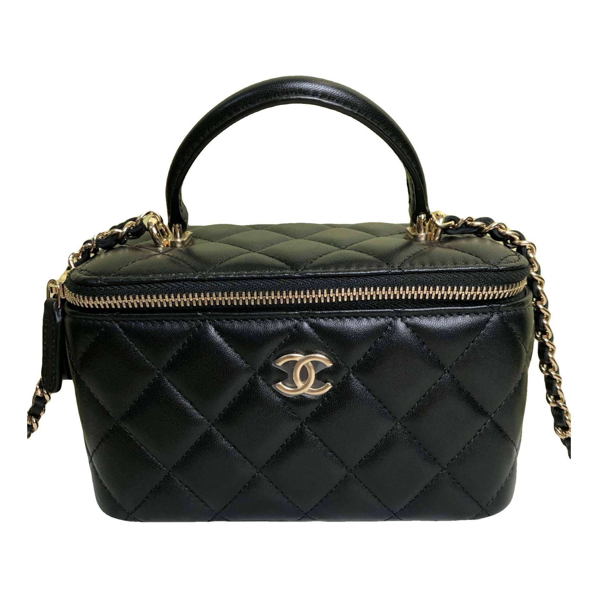 Vanity leather handbag