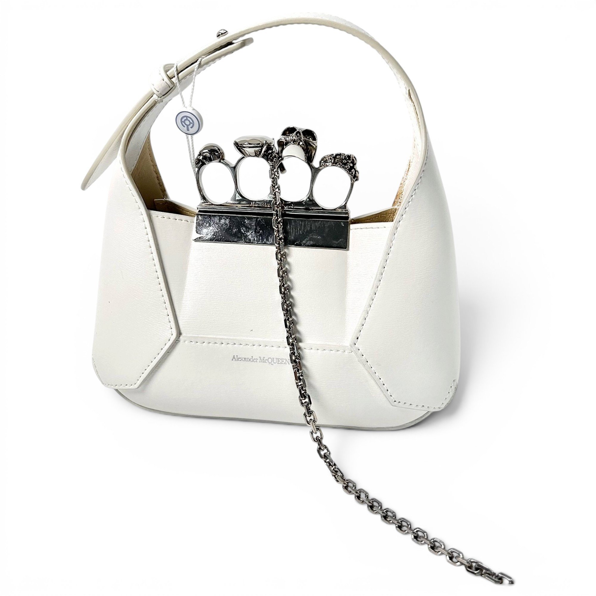 Knuckle leather handbag