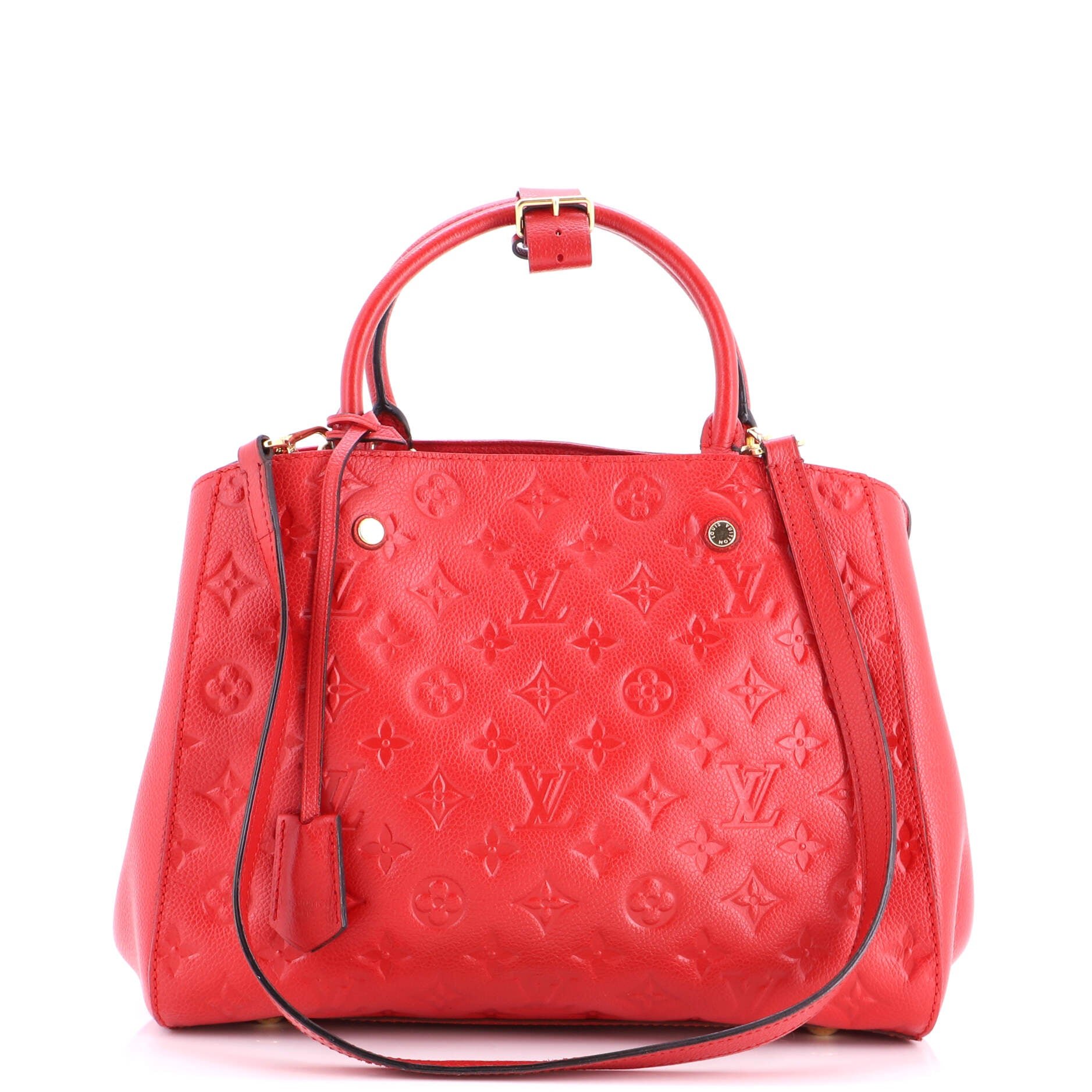 Louis Vuitton Montaigne Handbag Monogram Empreinte Leather MM