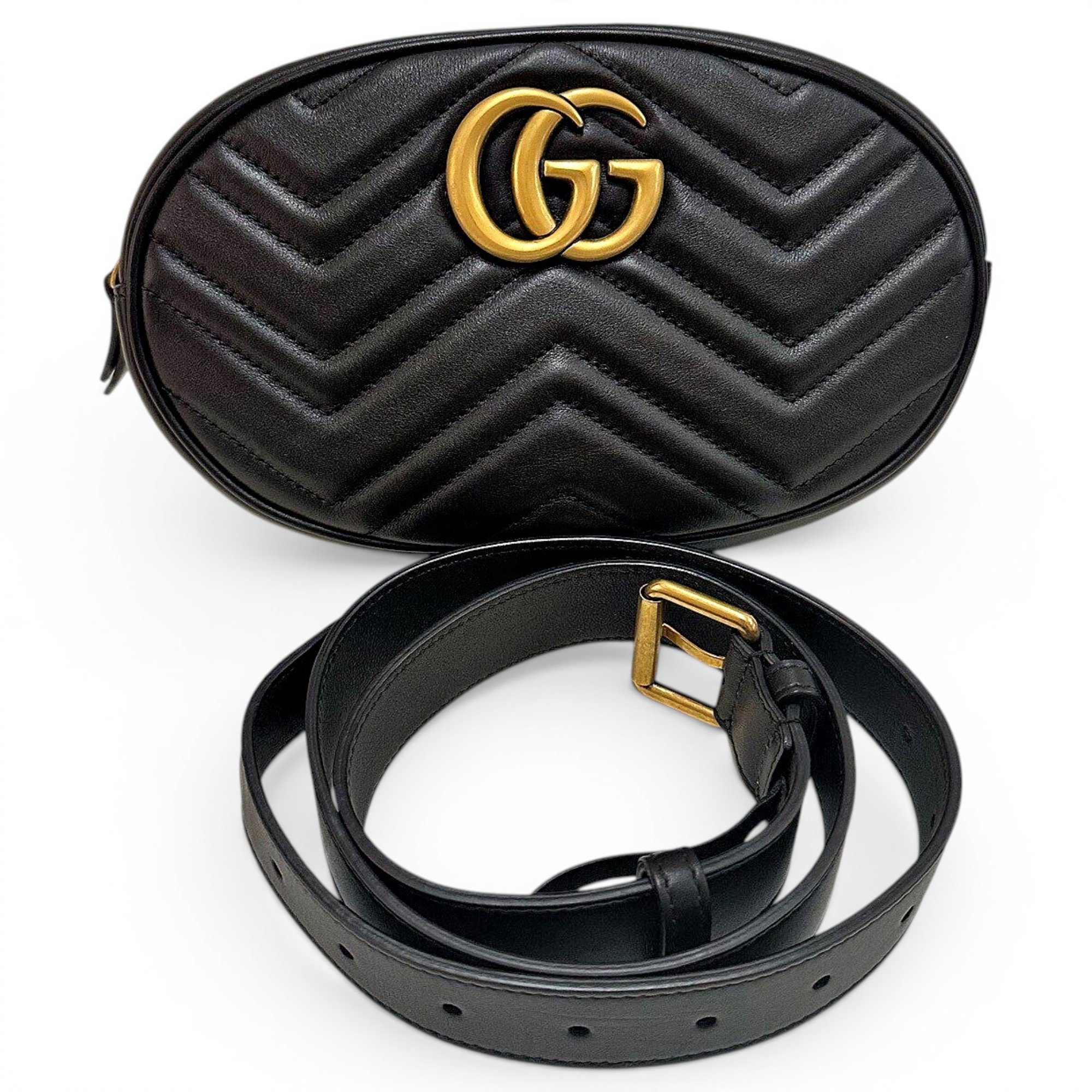 GG Marmont Oval leather handbag