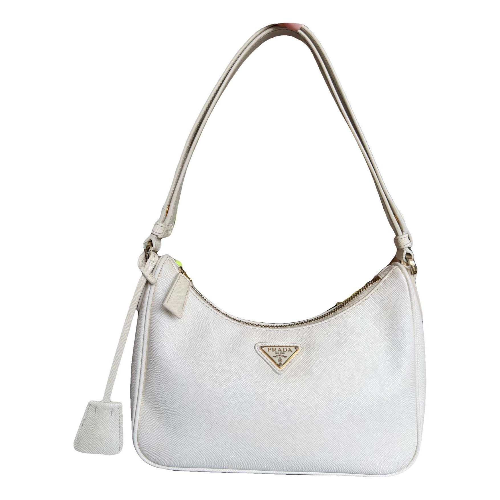 Re-edition leather handbag