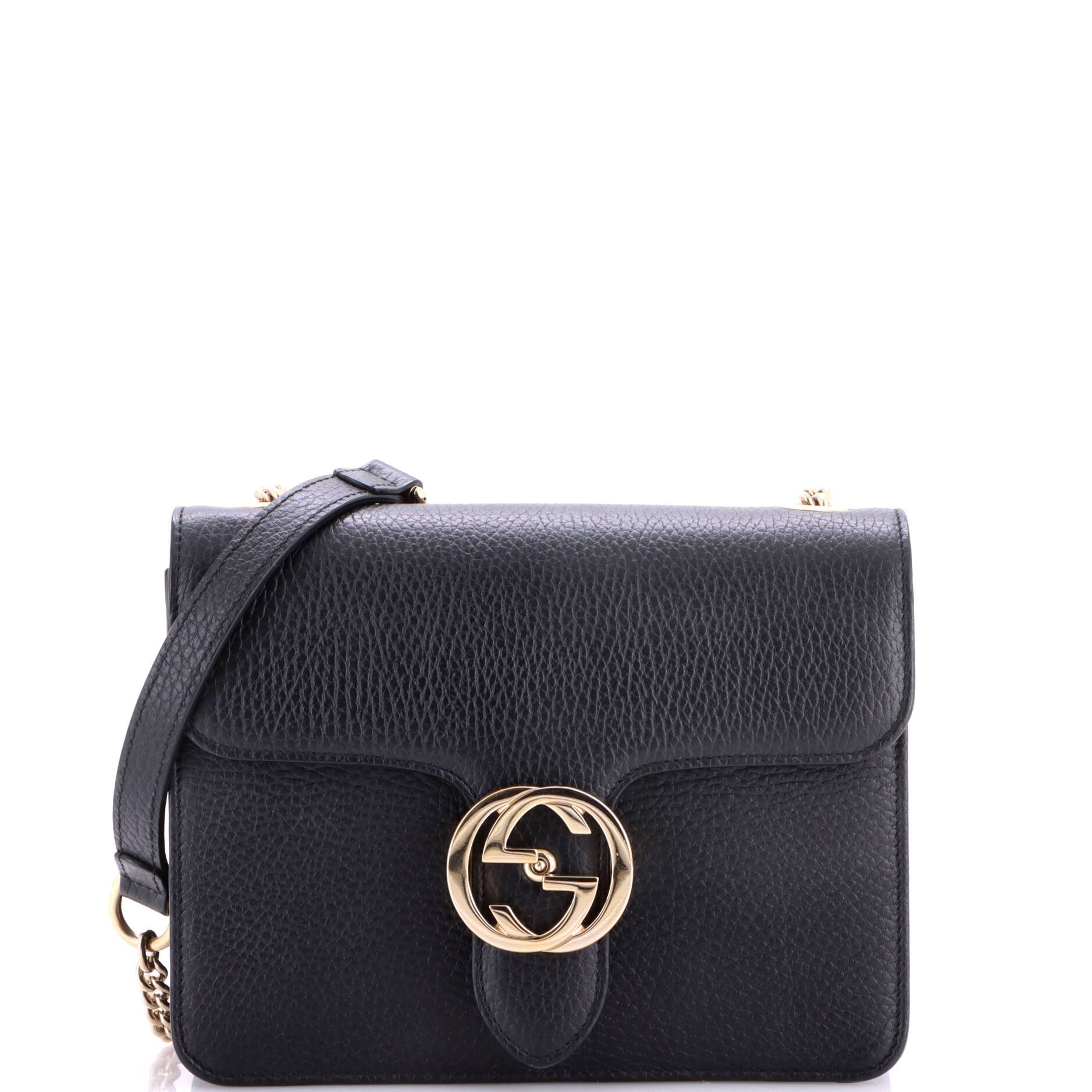 Interlocking Shoulder Bag Leather Small