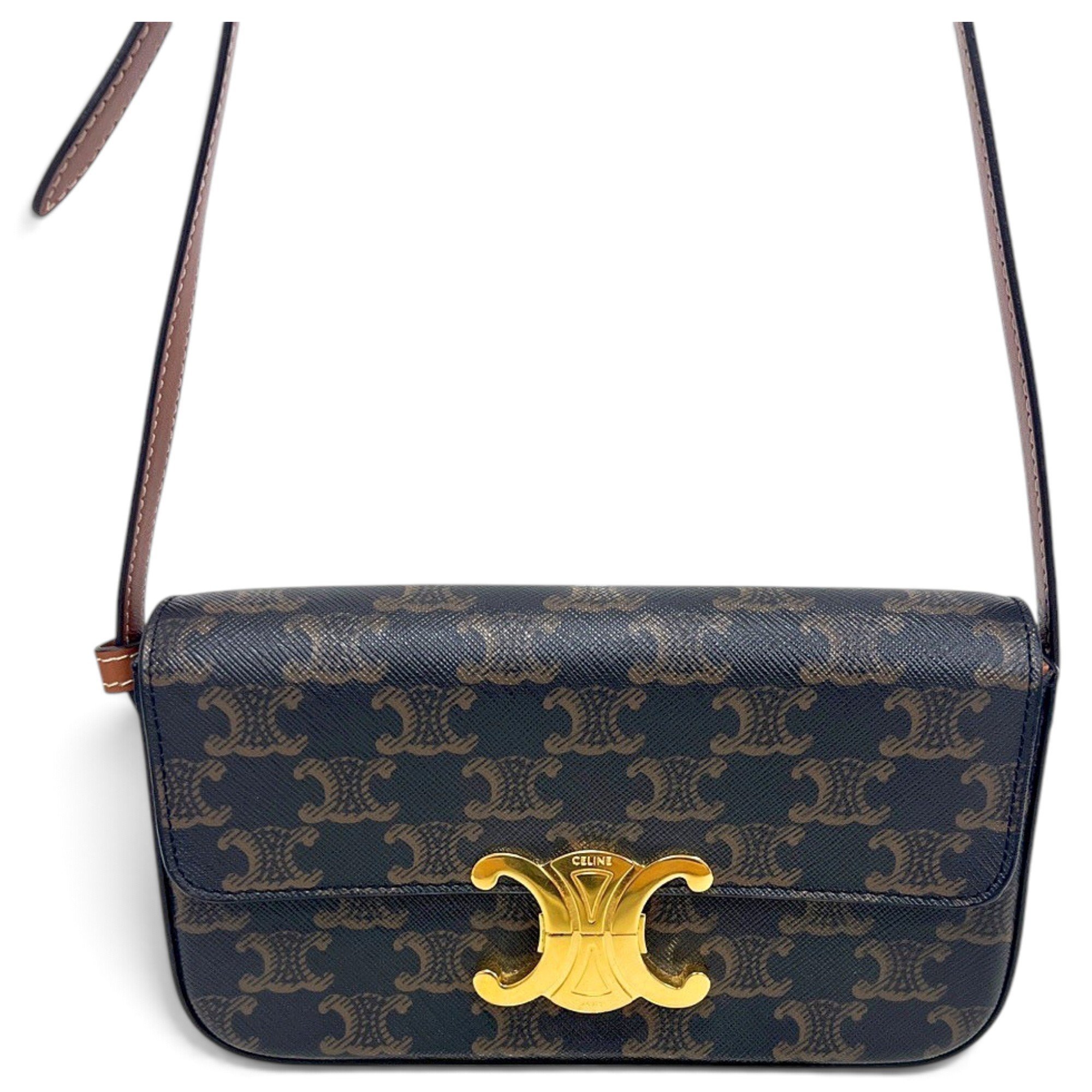 Triomphe Long leather handbag