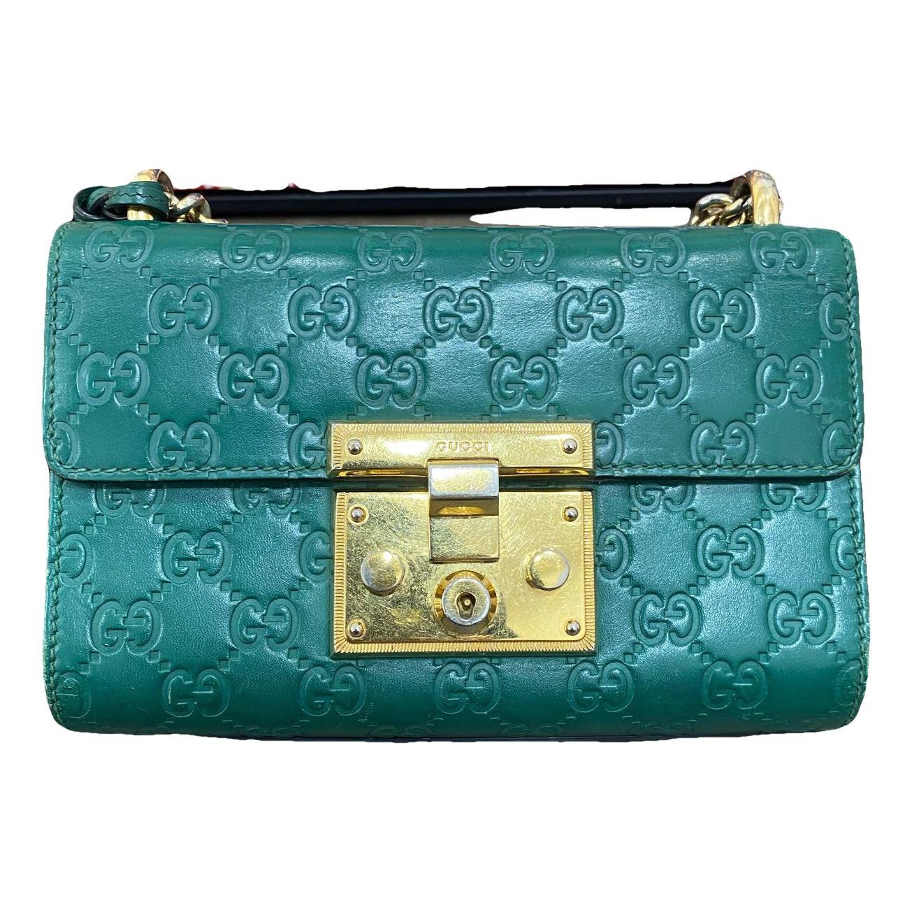 Padlock leather handbag