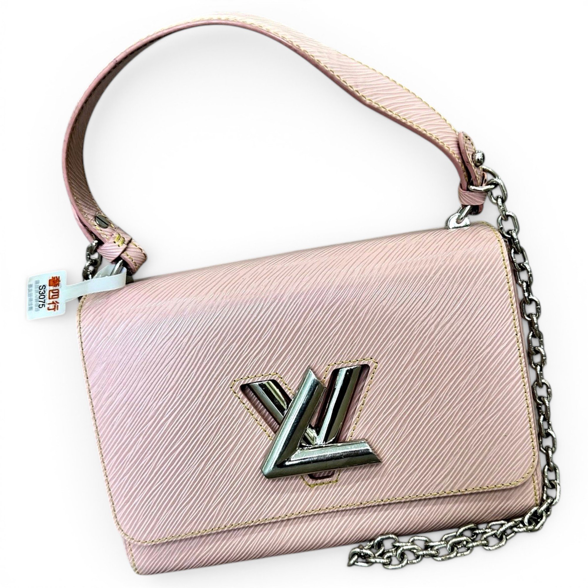 Twist leather handbag