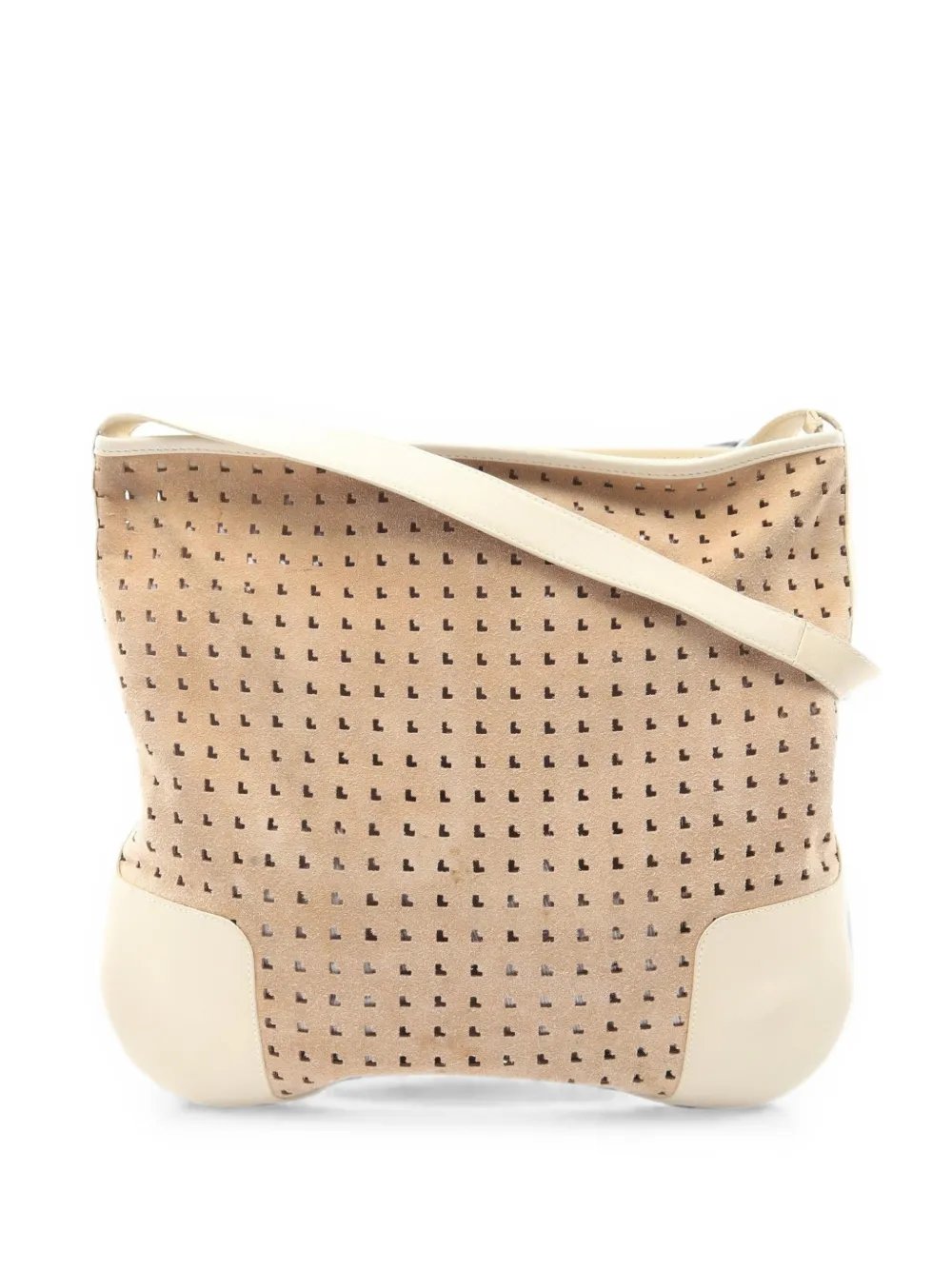 2000s perforated shoulder bag