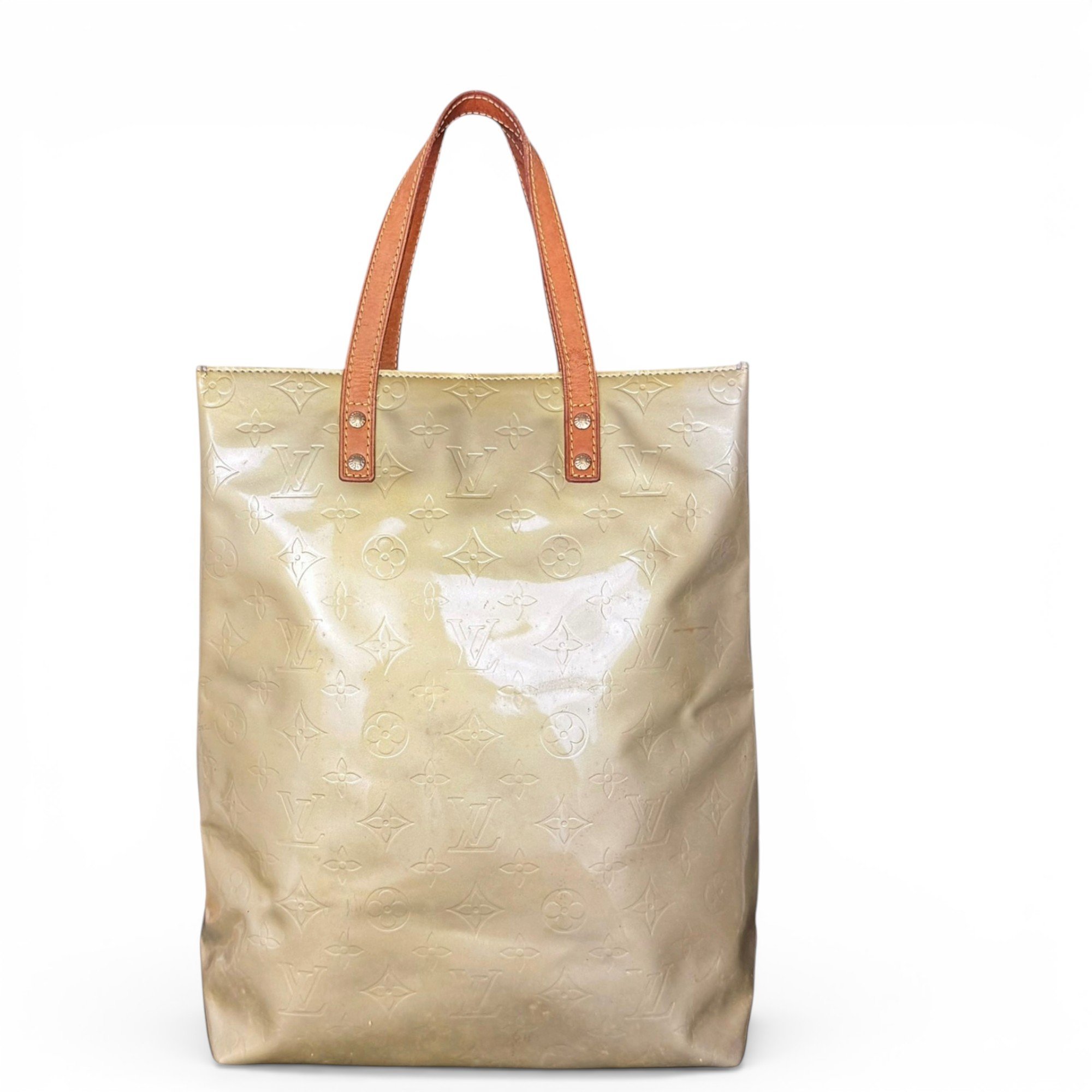 Reade patent leather handbag