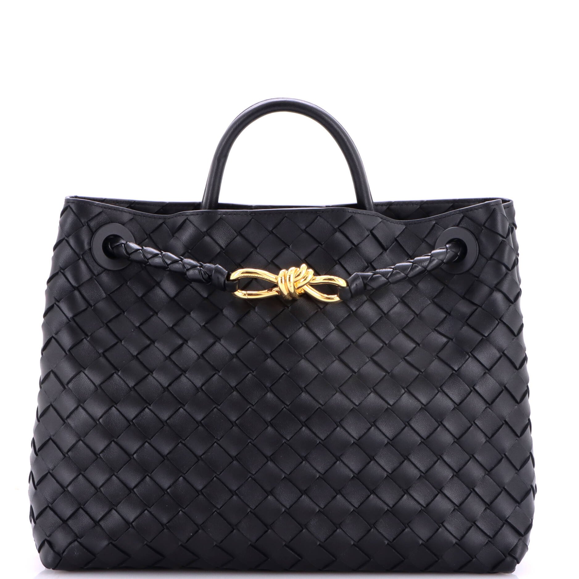 Bottega Veneta Andiamo Top Handle Bag Intrecciato Nappa Medium