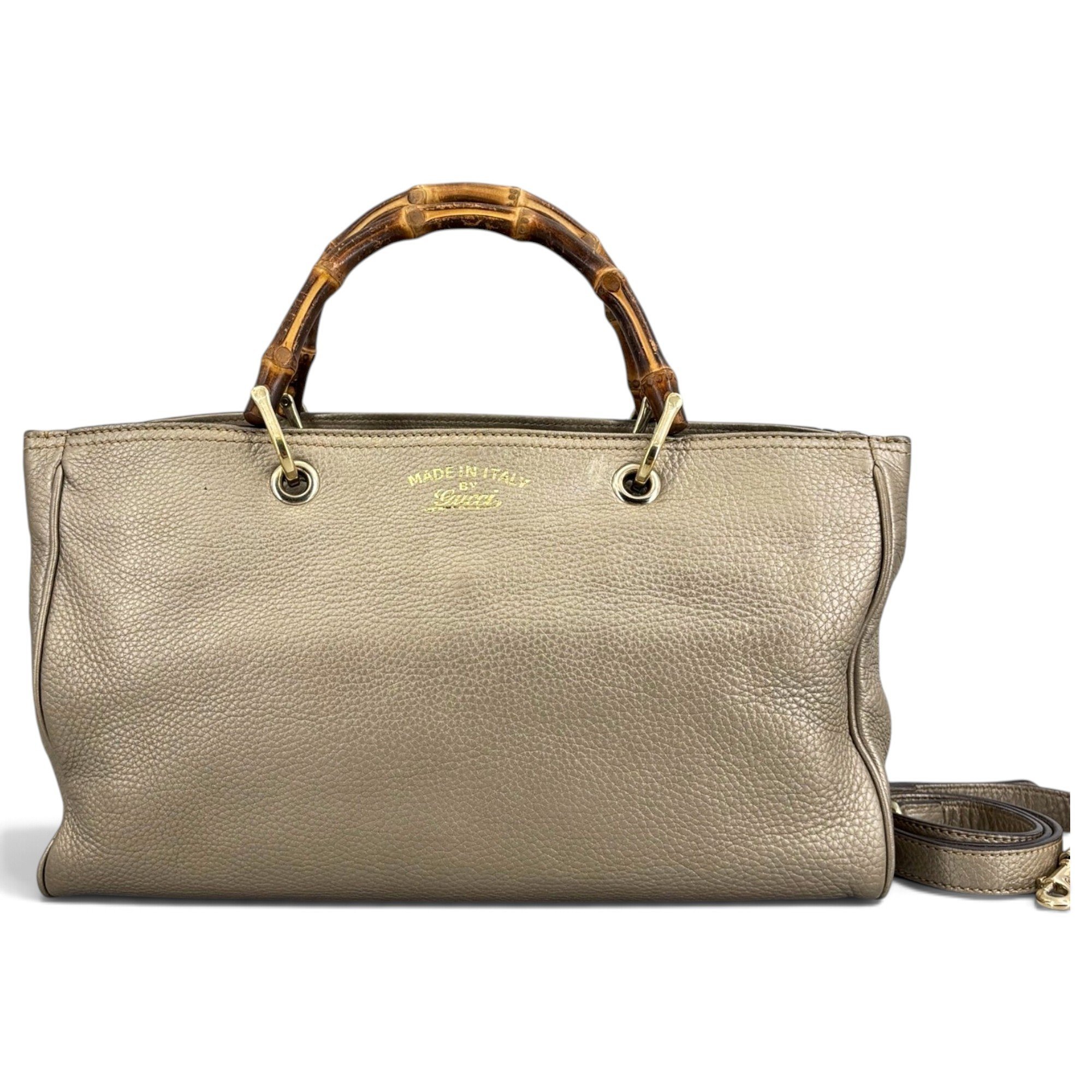 Bamboo Shopper leather tote