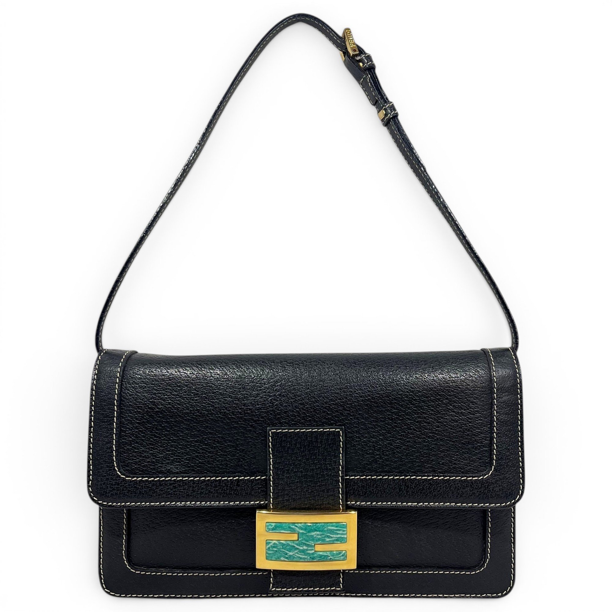 Baguette leather handbag