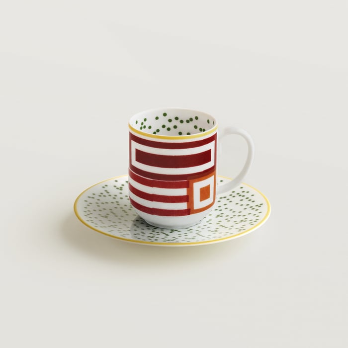 Sans Coloris Hermès Hippomobile Coffee Cup and Saucer N°1