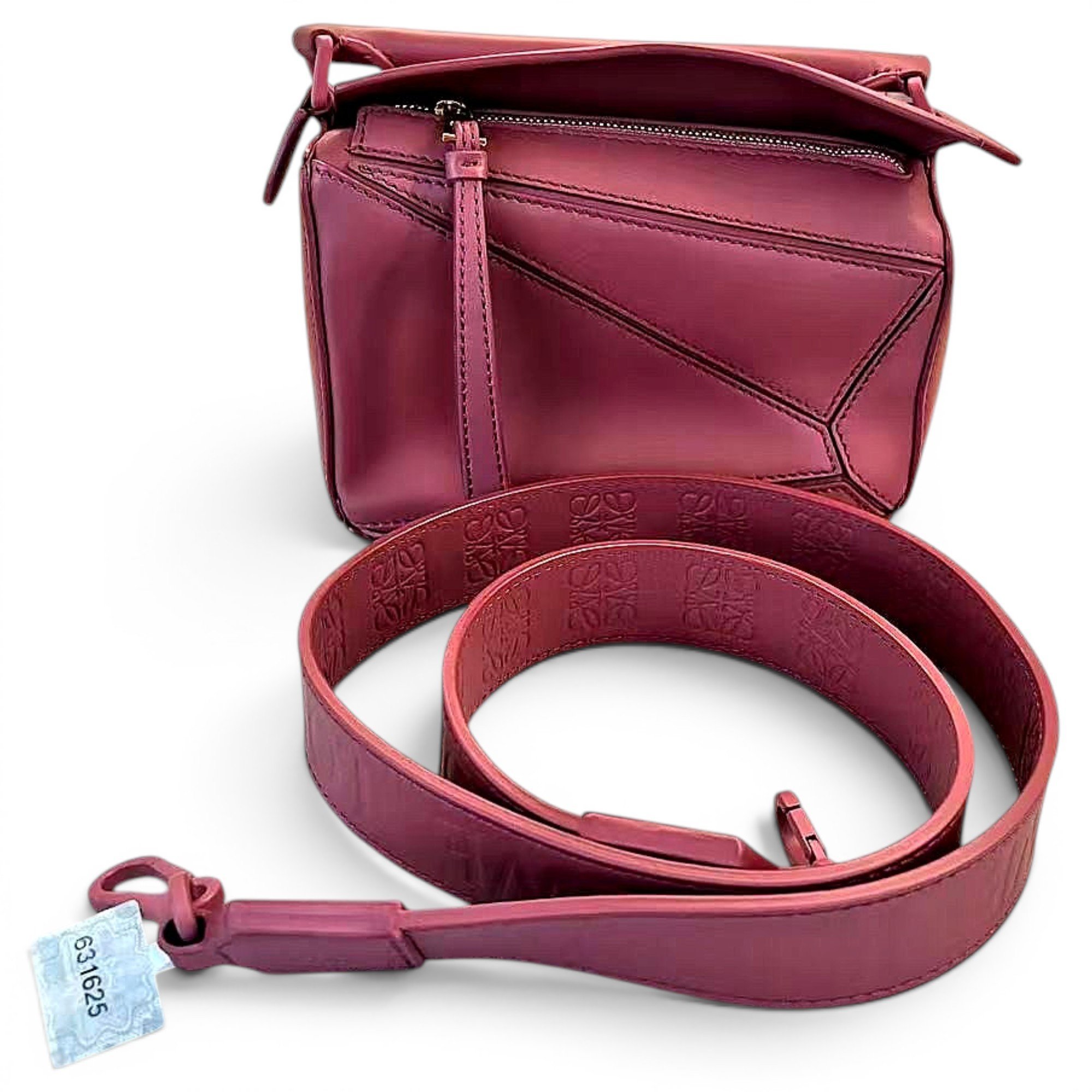 Puzzle leather handbag