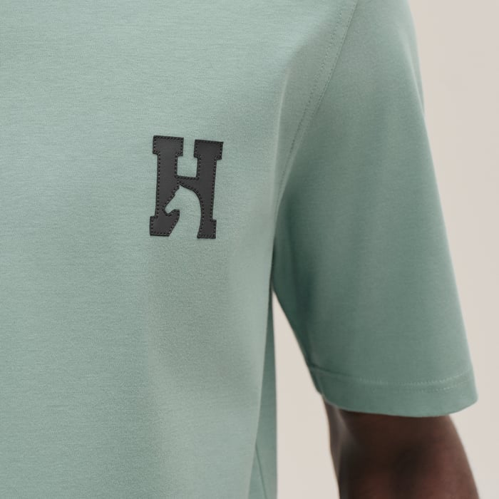 Céladon "H'Cheval" T-shirt With Leather Detail