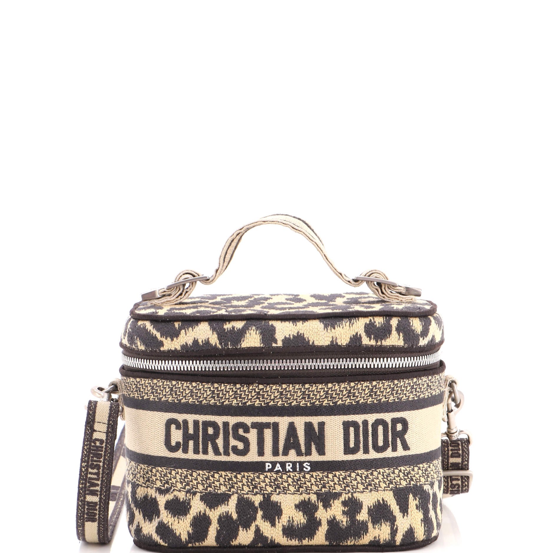 DiorTravel Convertible Vanity Case Mizza Embroidered Canvas Small