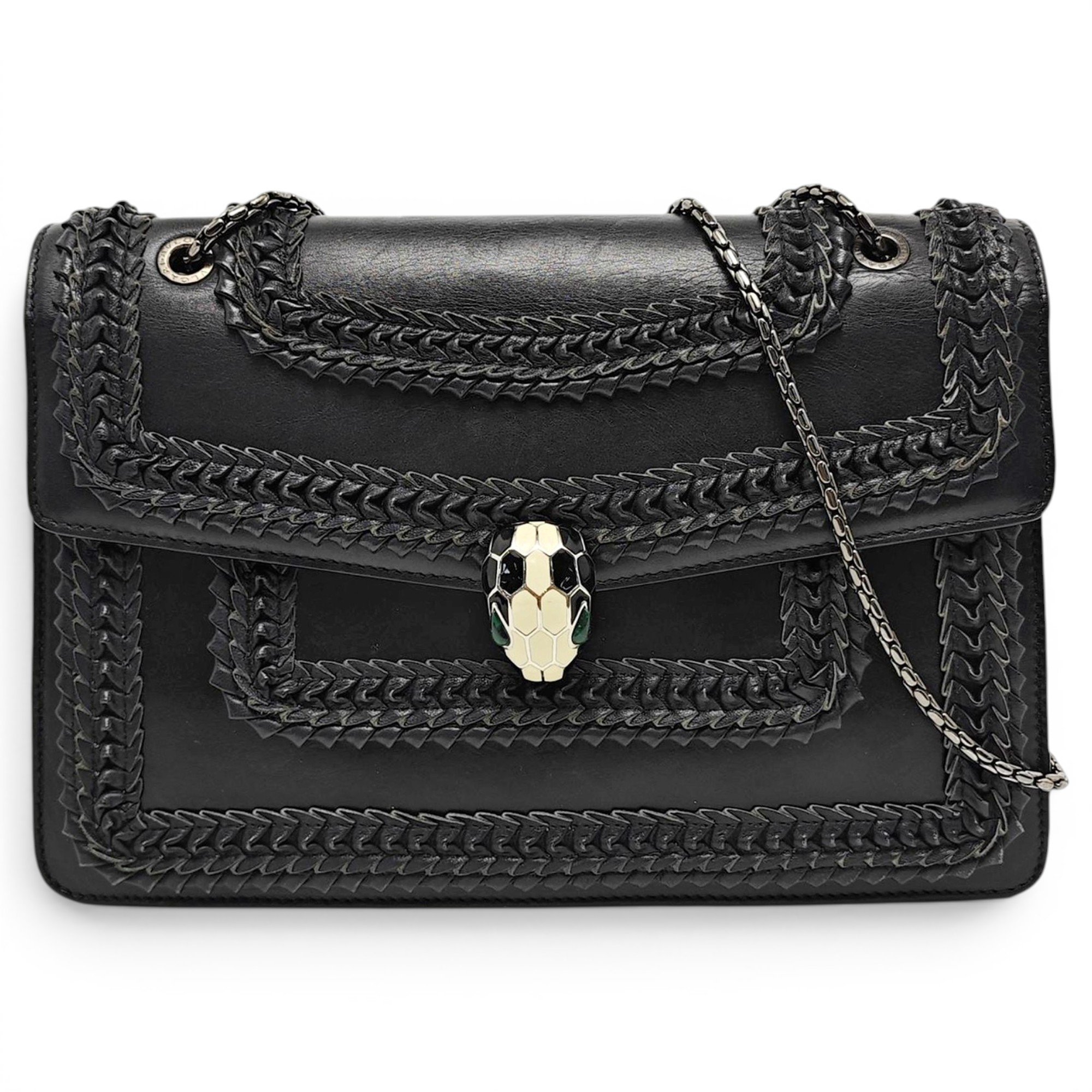 Serpenti leather handbag