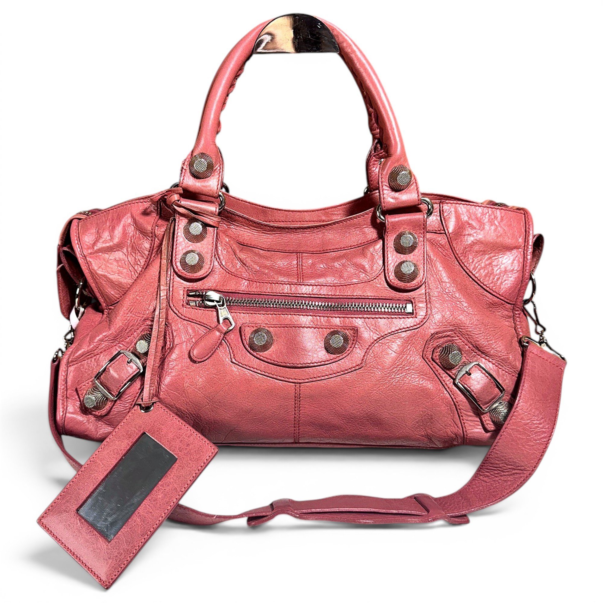 Work leather handbag