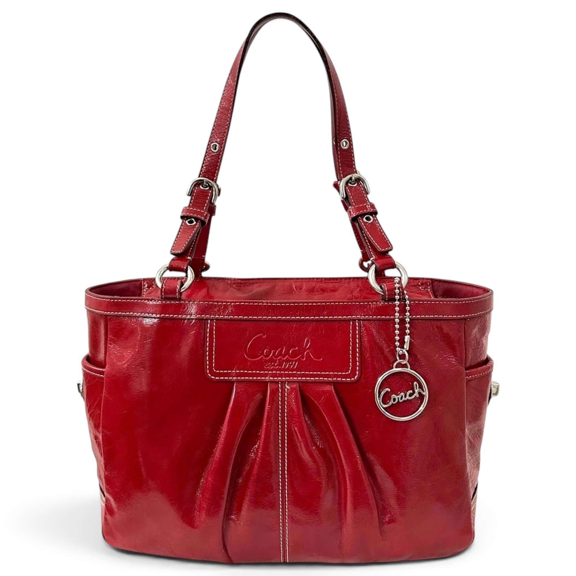 Patent leather tote