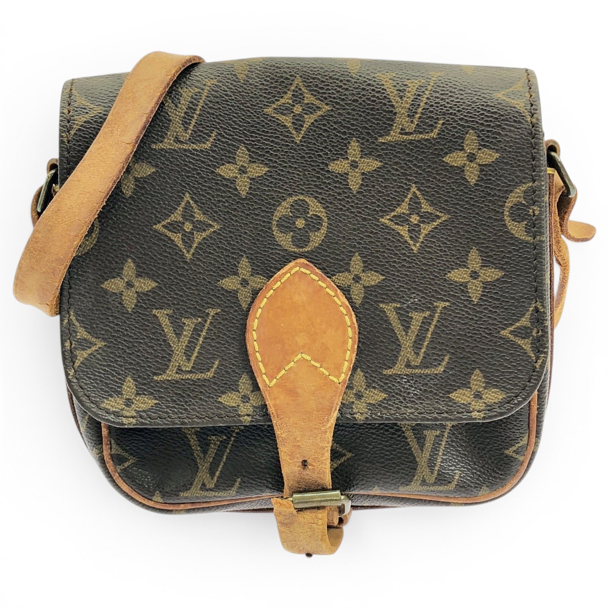 Cartouchière leather handbag