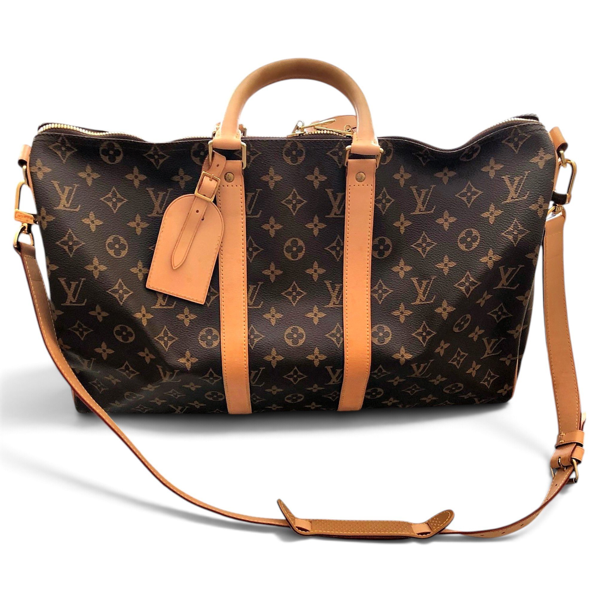 Keepall patent leather travel bag