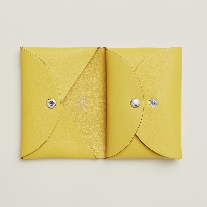 Lime Calvi Duo Compact Card Holder