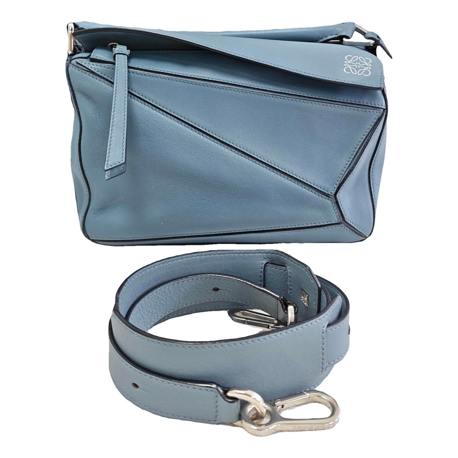 Puzzle leather handbag