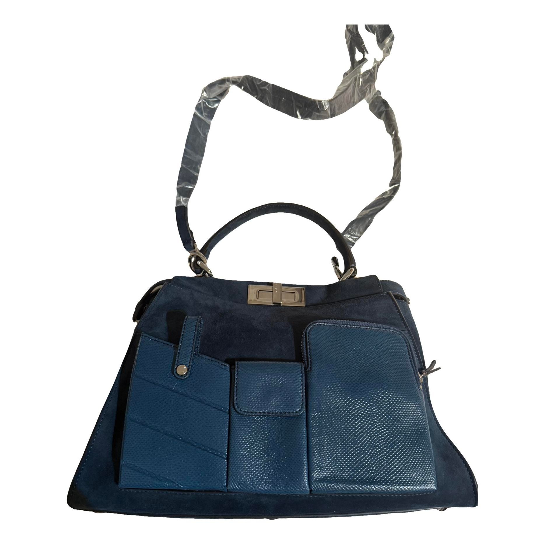 Peekaboo regular pocket leather crossbody bag