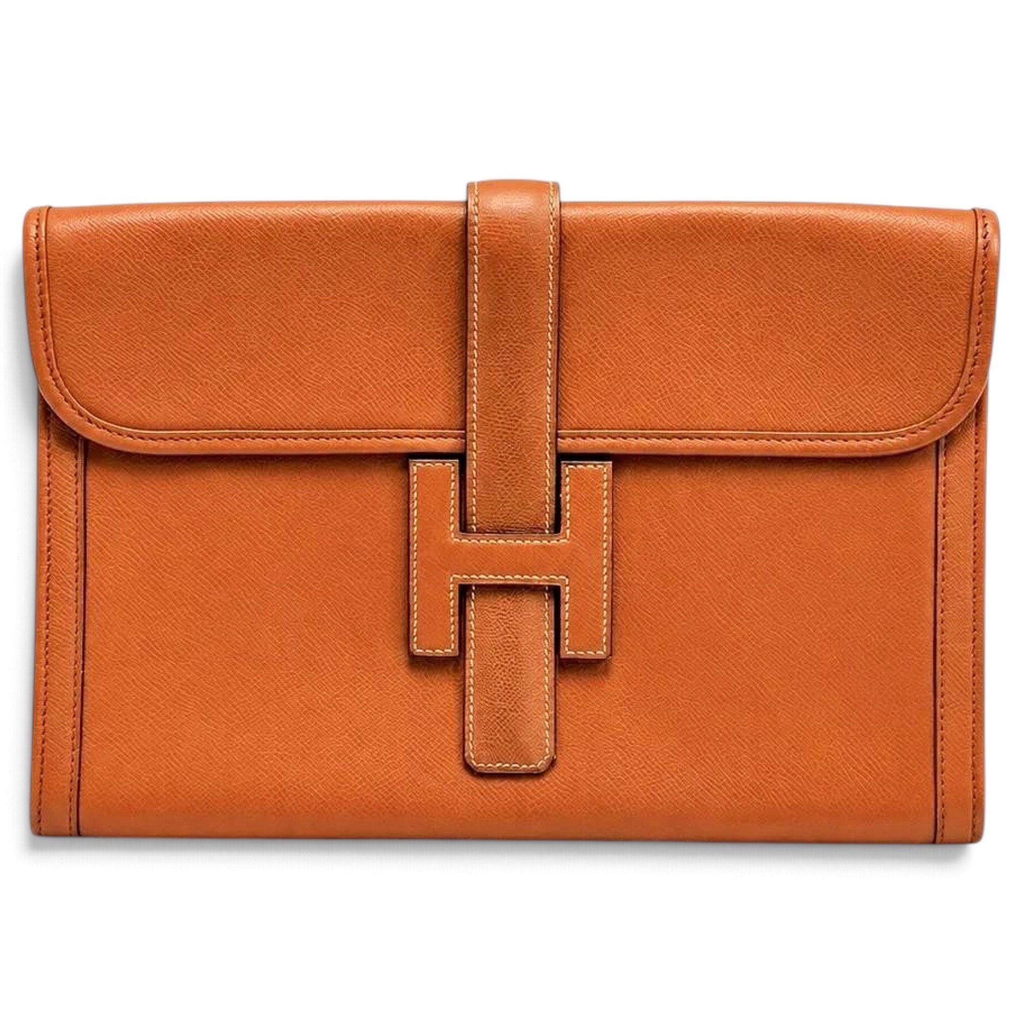 Jige leather clutch bag