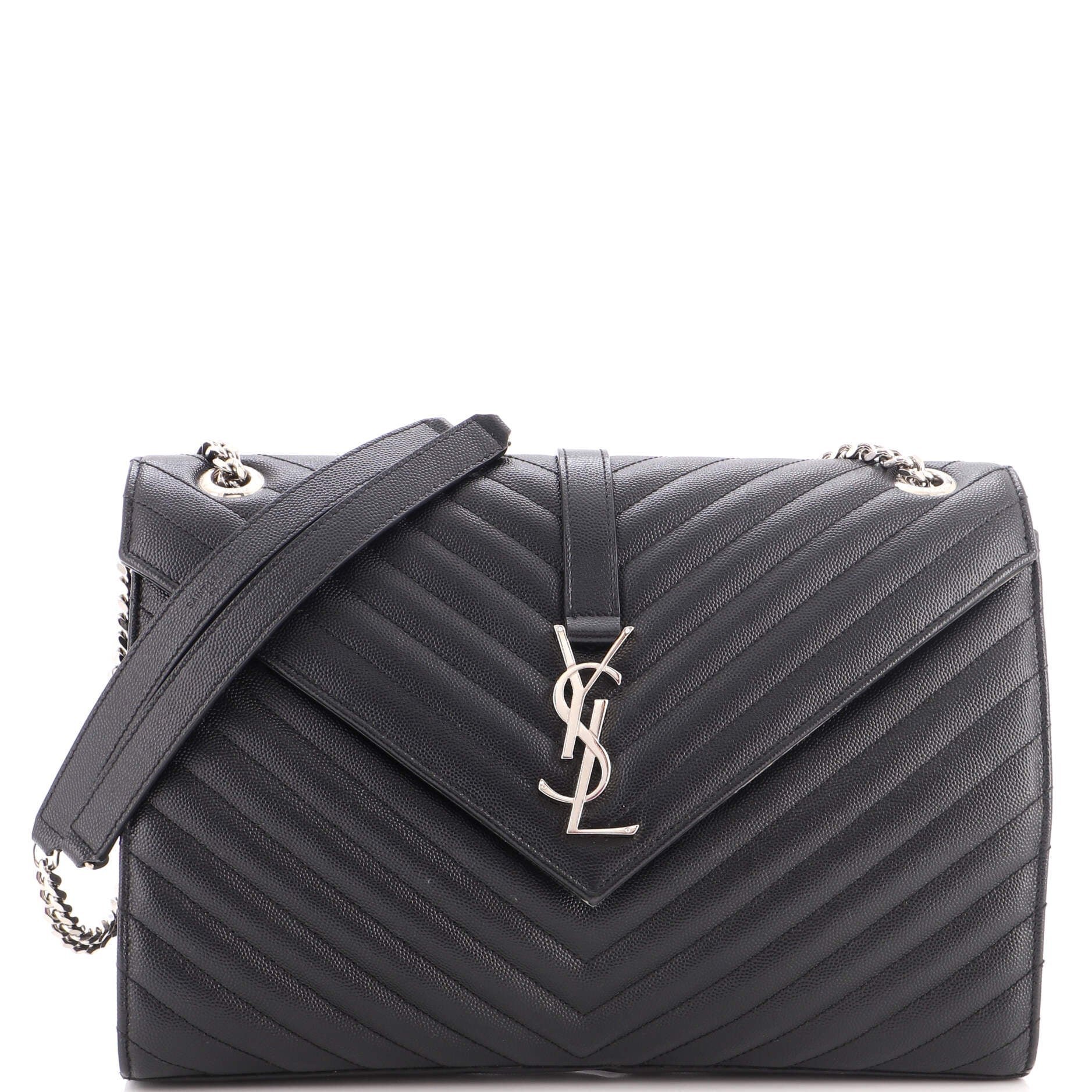 Envelope leather handbag