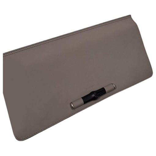 Leather clutch bag