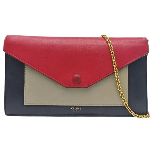 Pocket leather handbag