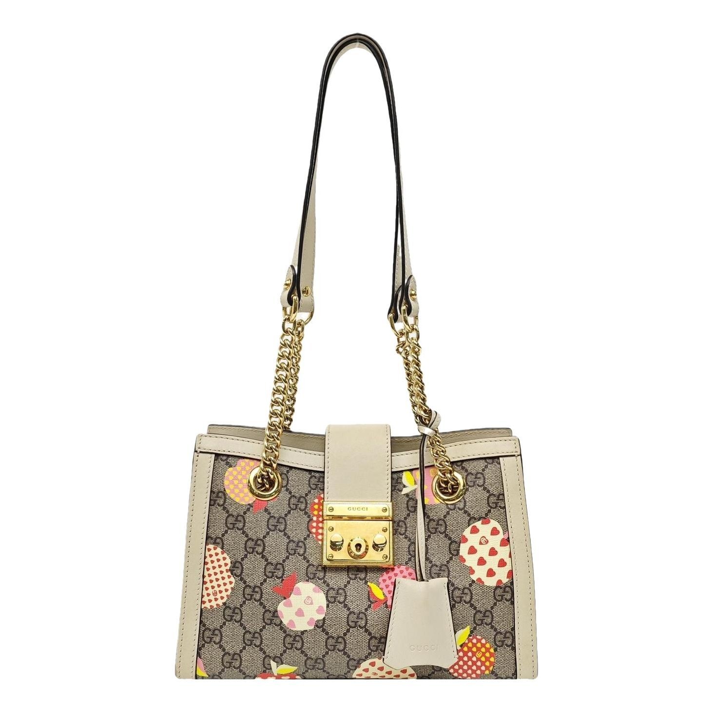 Padlock leather handbag