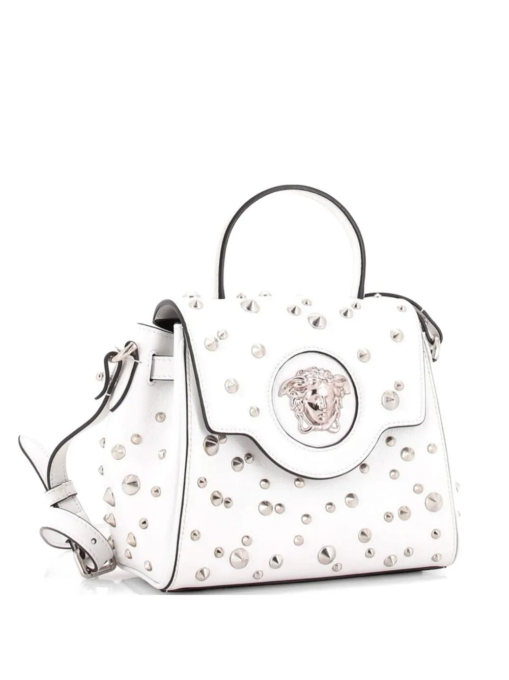 La Medusa Top Handle Bag Studded Leather Small crossbody bag