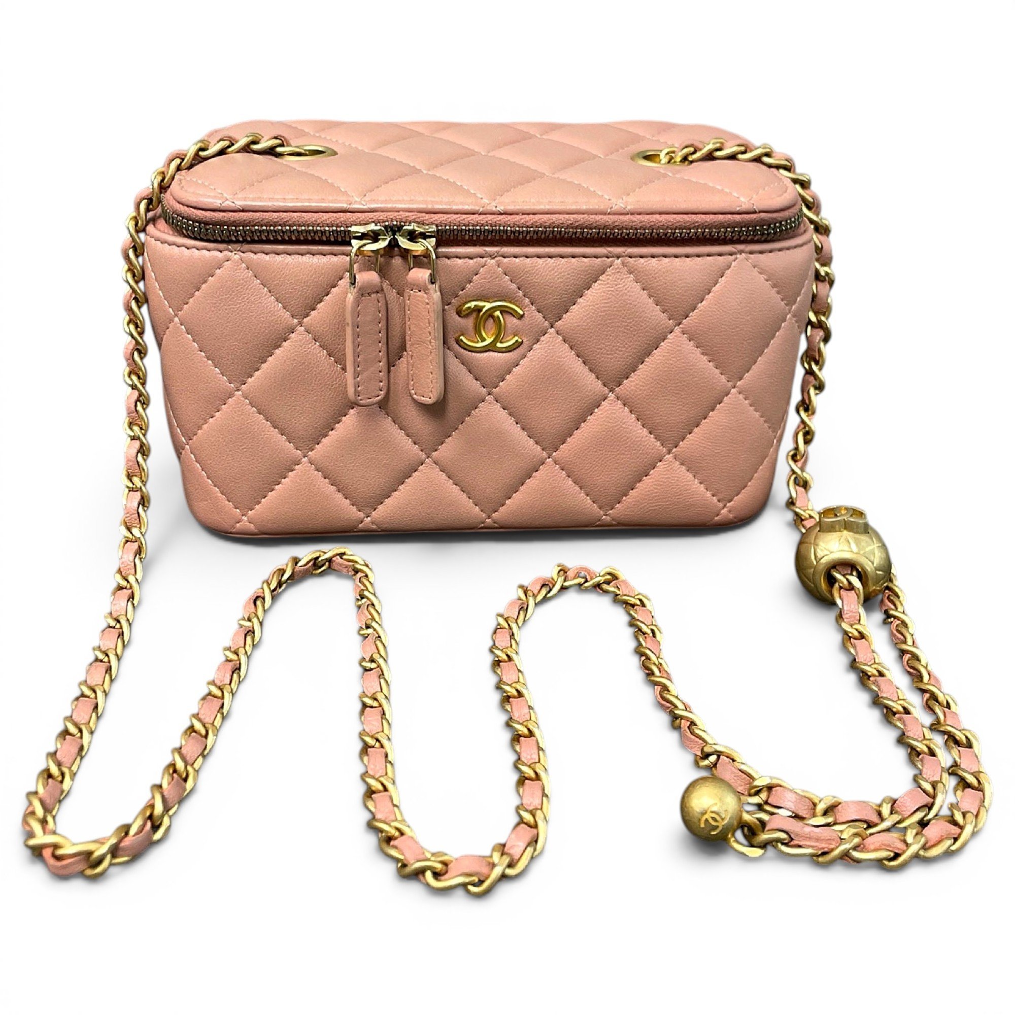Vanity leather handbag