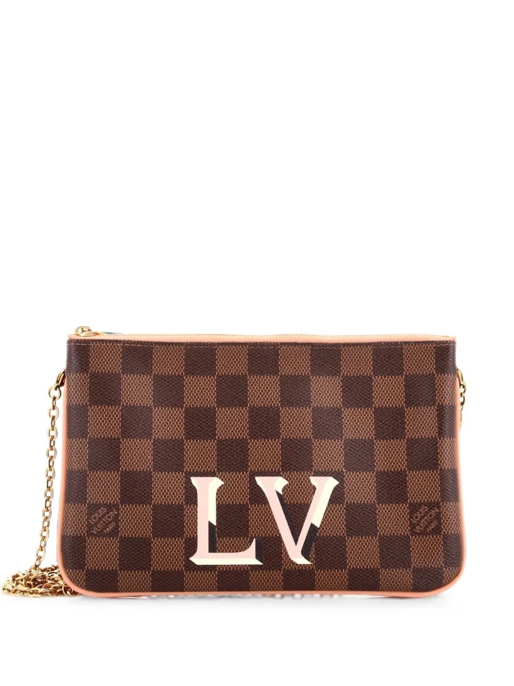 Double Zip Pochette Damier clutch bag