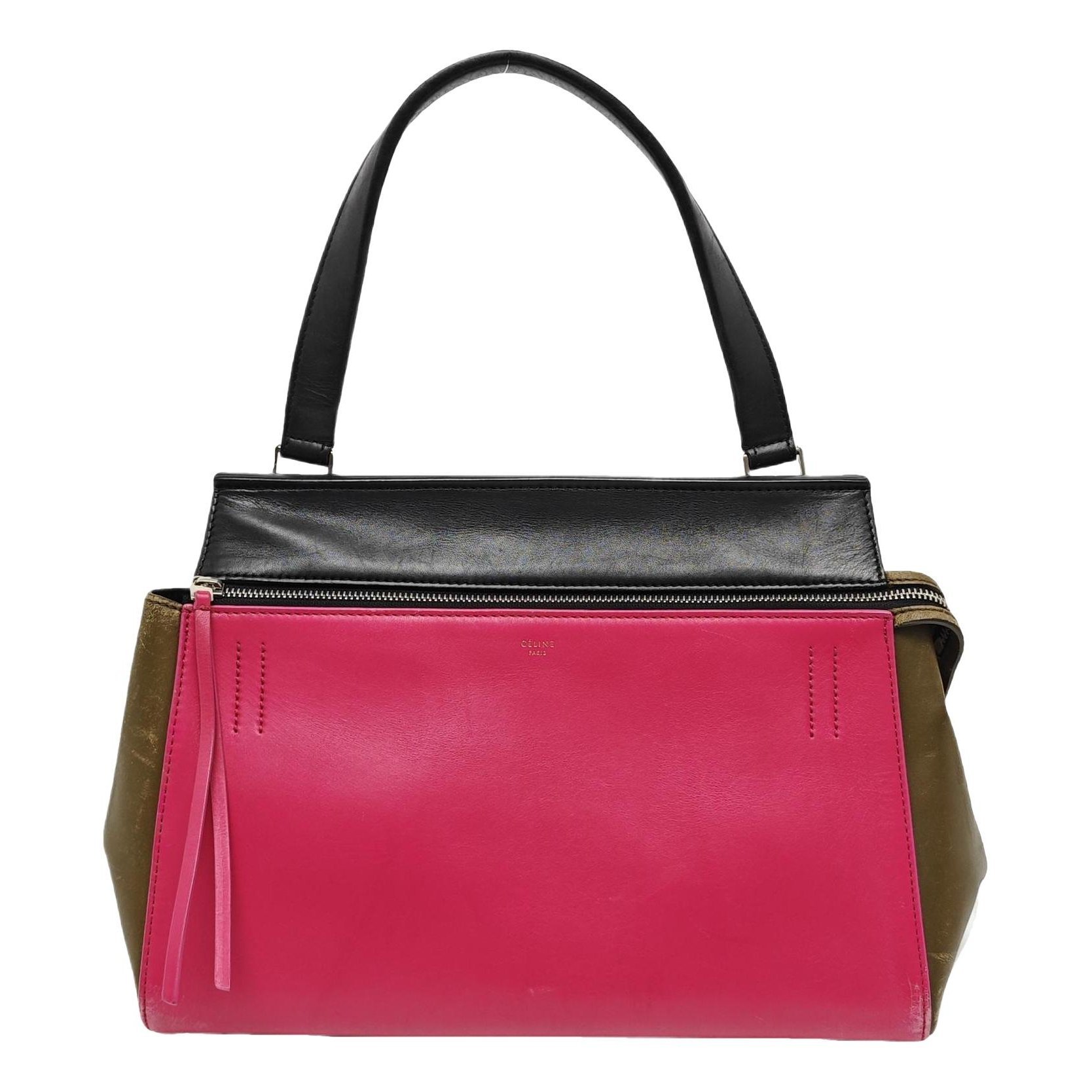 Edge leather handbag