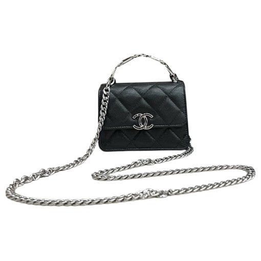 Wallet On Chain leather mini bag