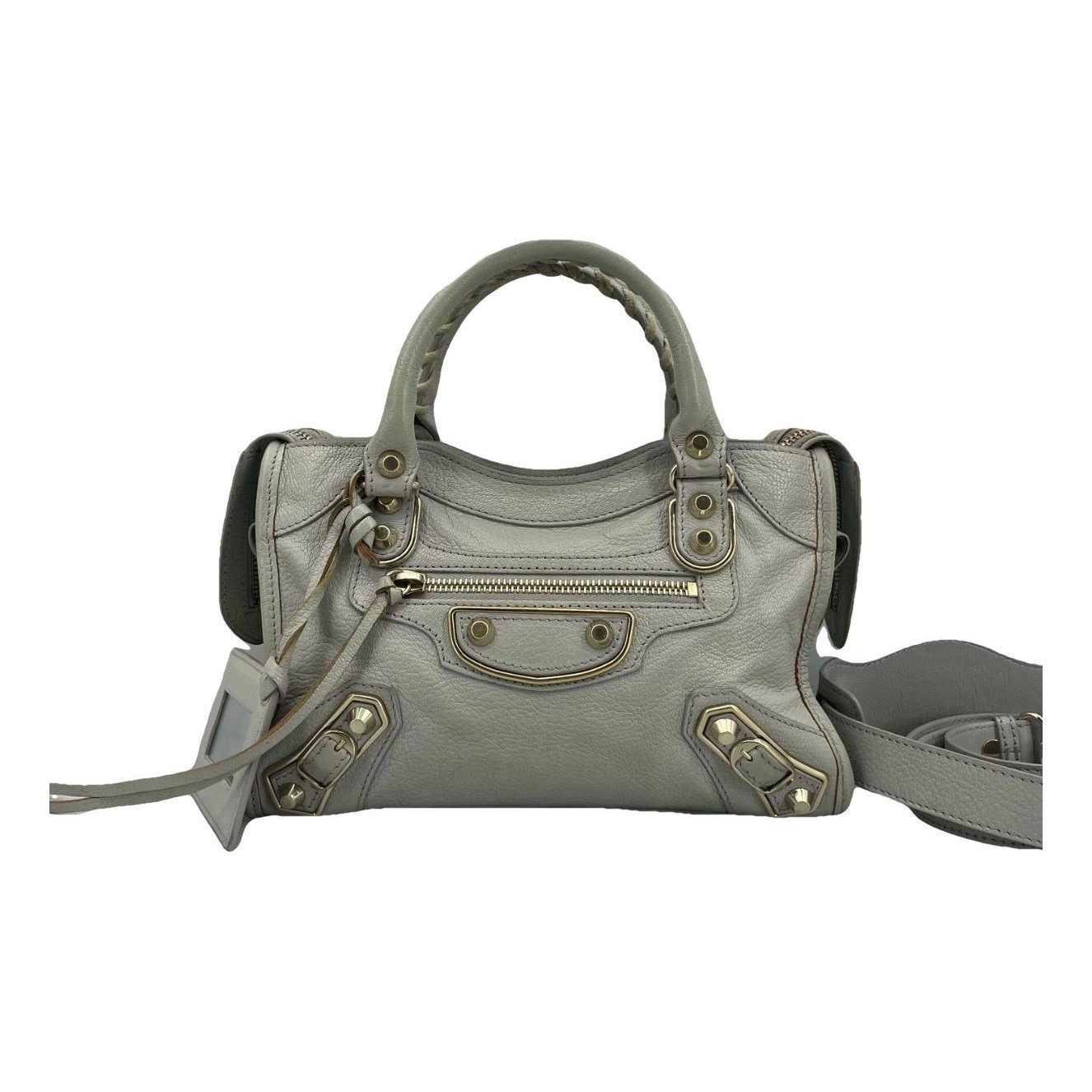 City leather handbag
