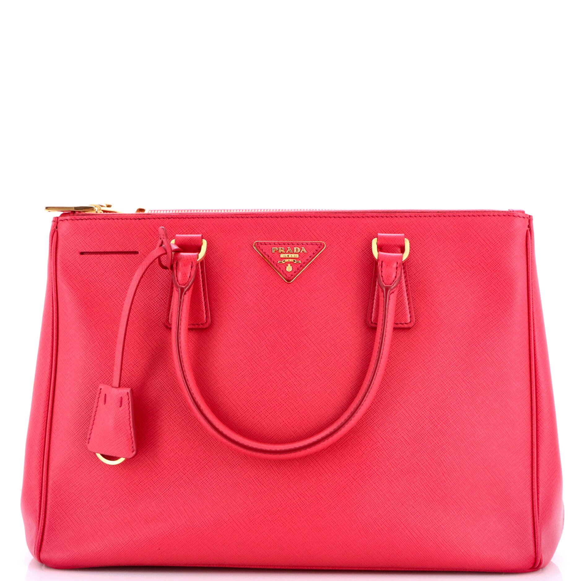 Double Zip Lux Tote Saffiano Leather Large