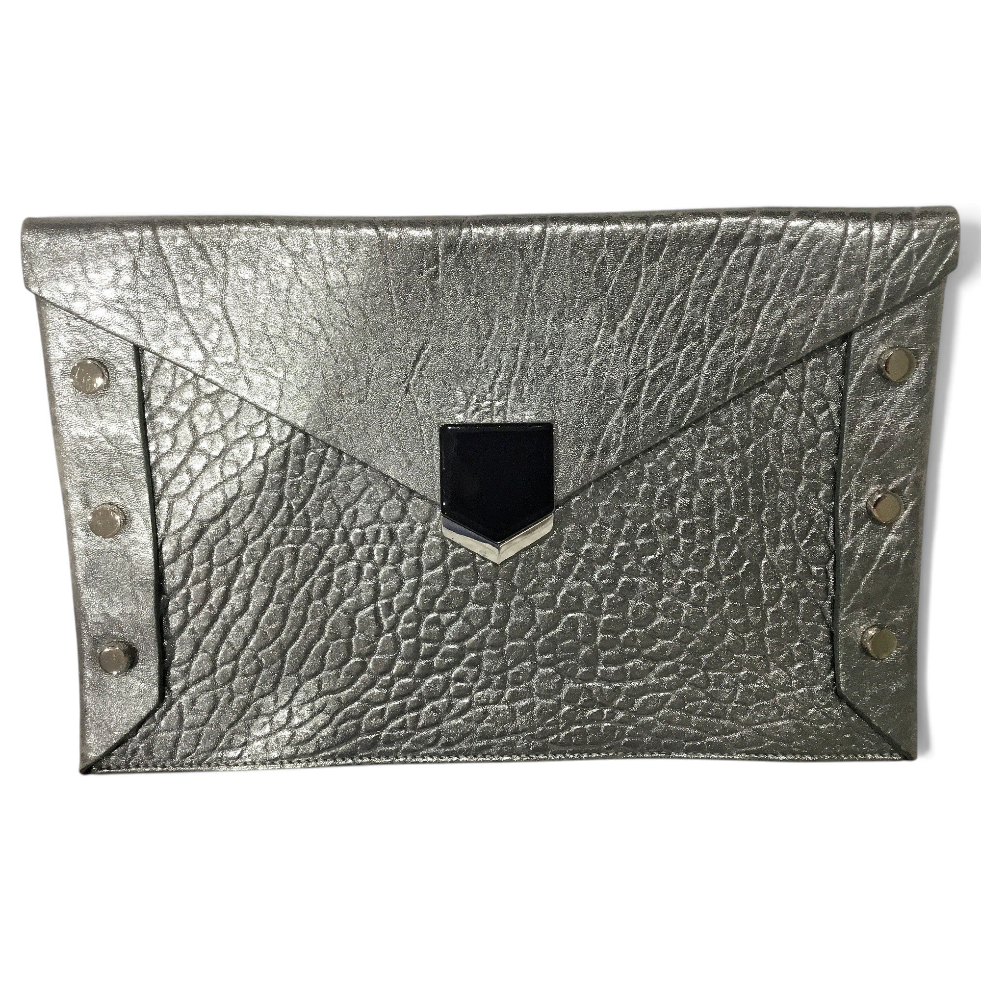Leather clutch bag