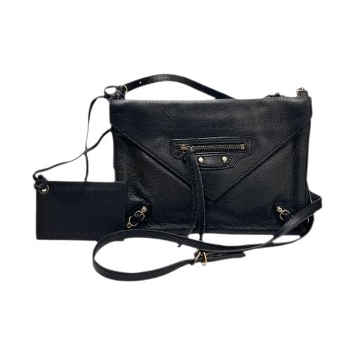 Leather clutch bag