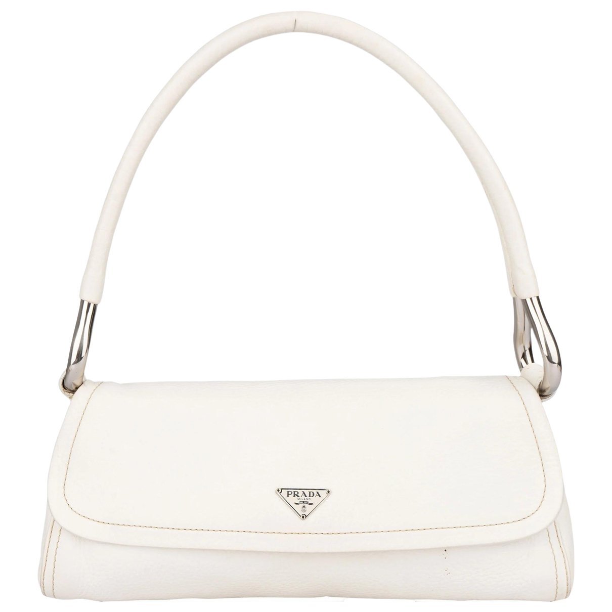 Triangle leather handbag