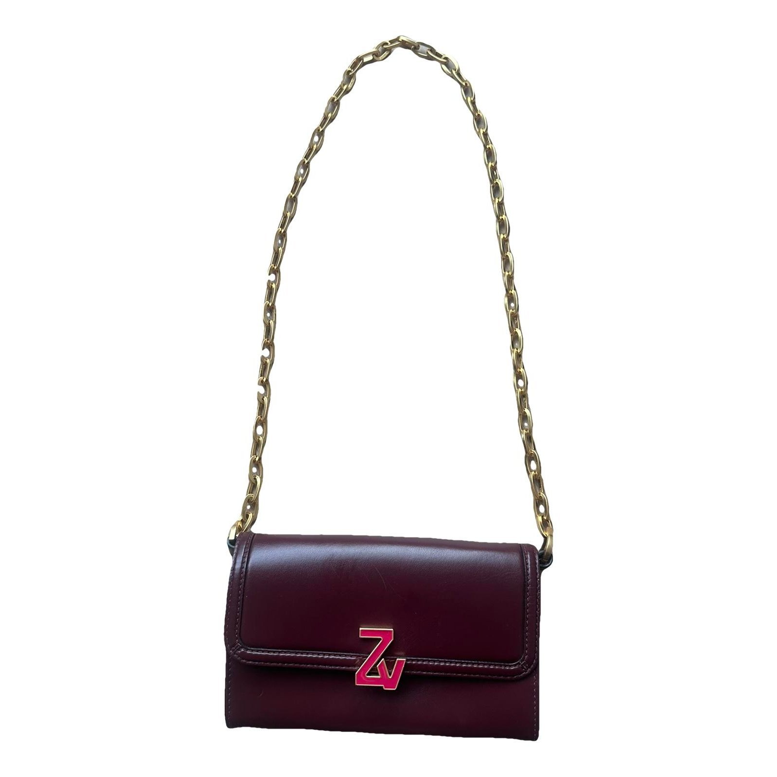 Leather clutch bag