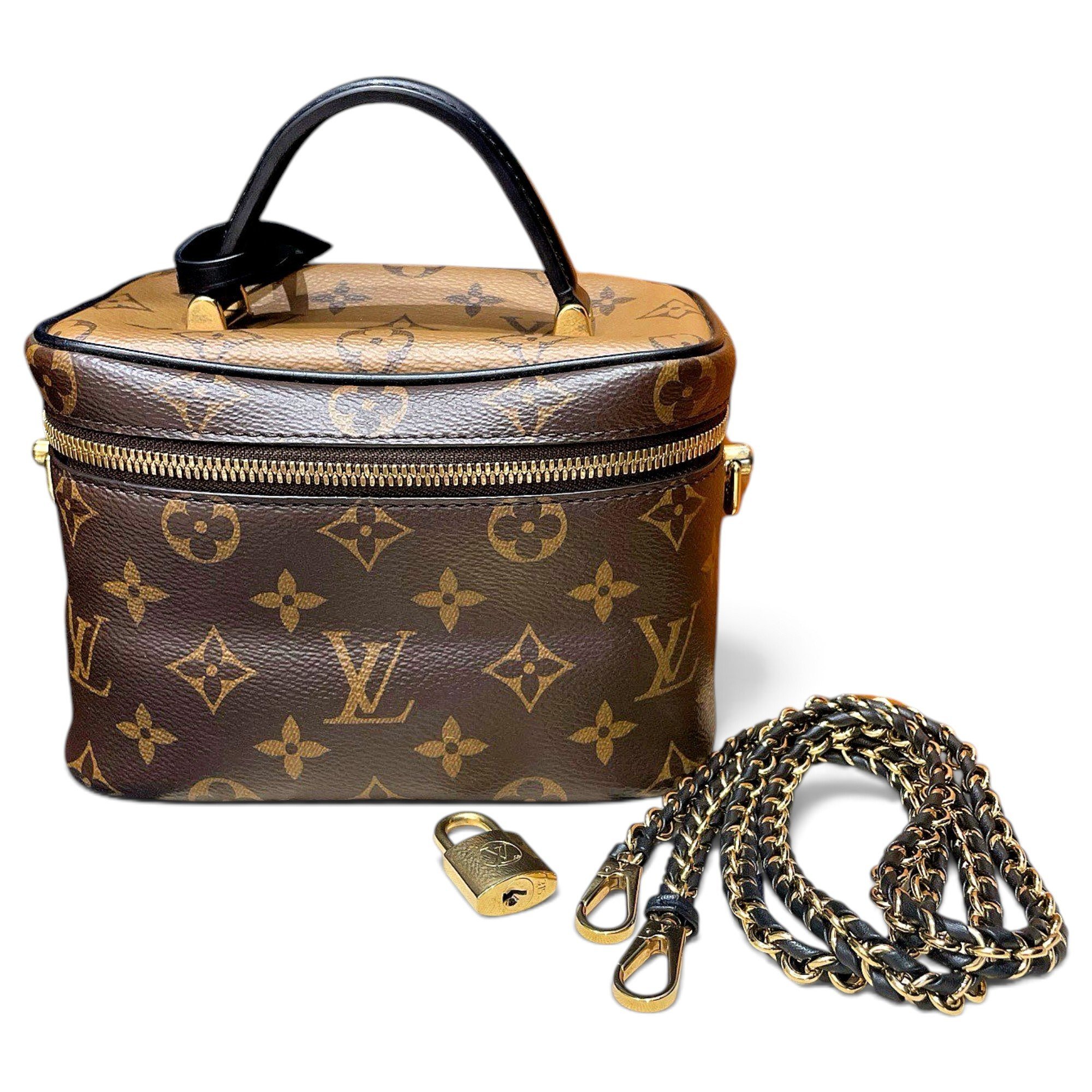 Vanity leather handbag