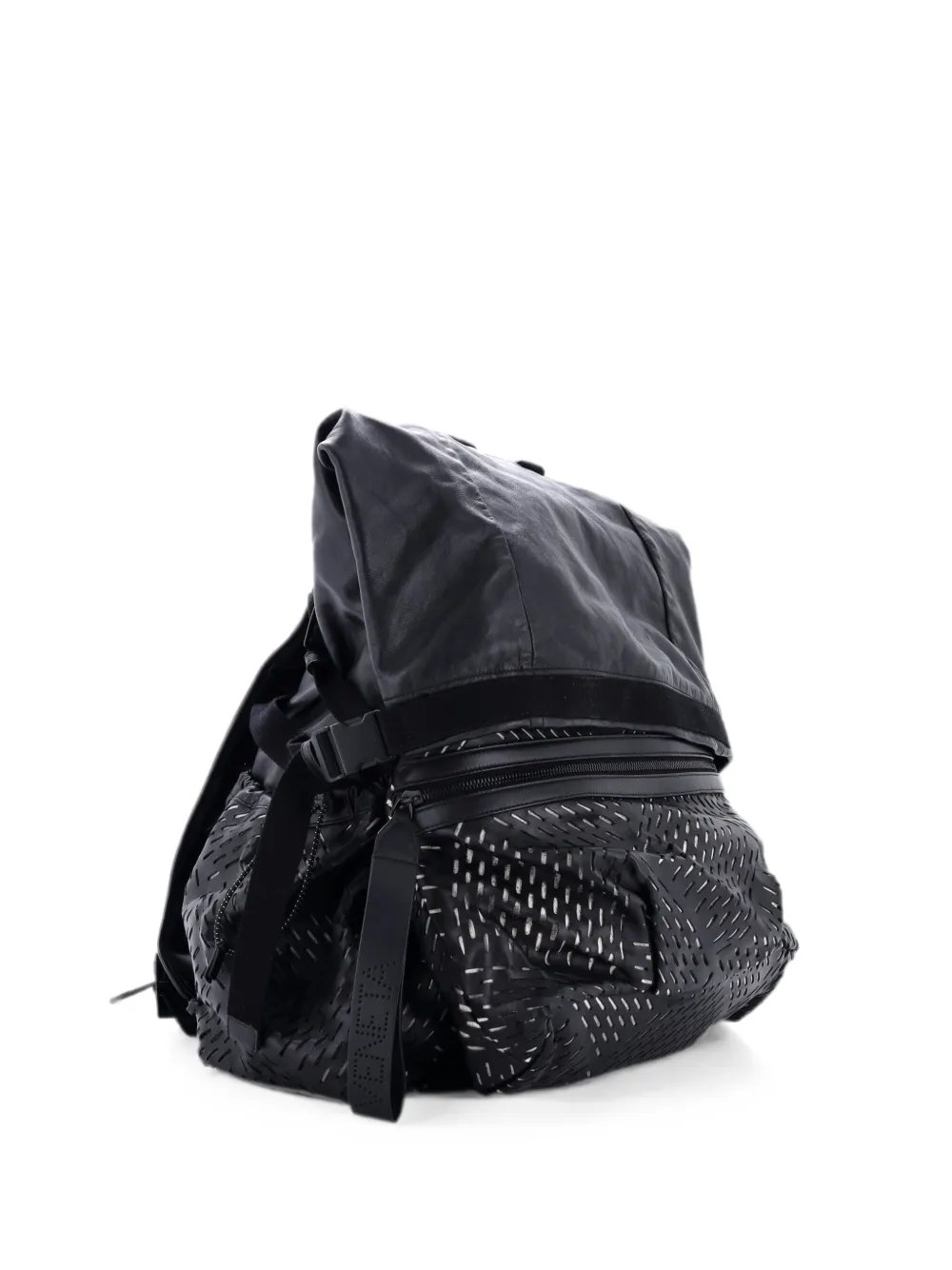 Bottega Veneta Fold Over Leather with Perforated Detail backpack