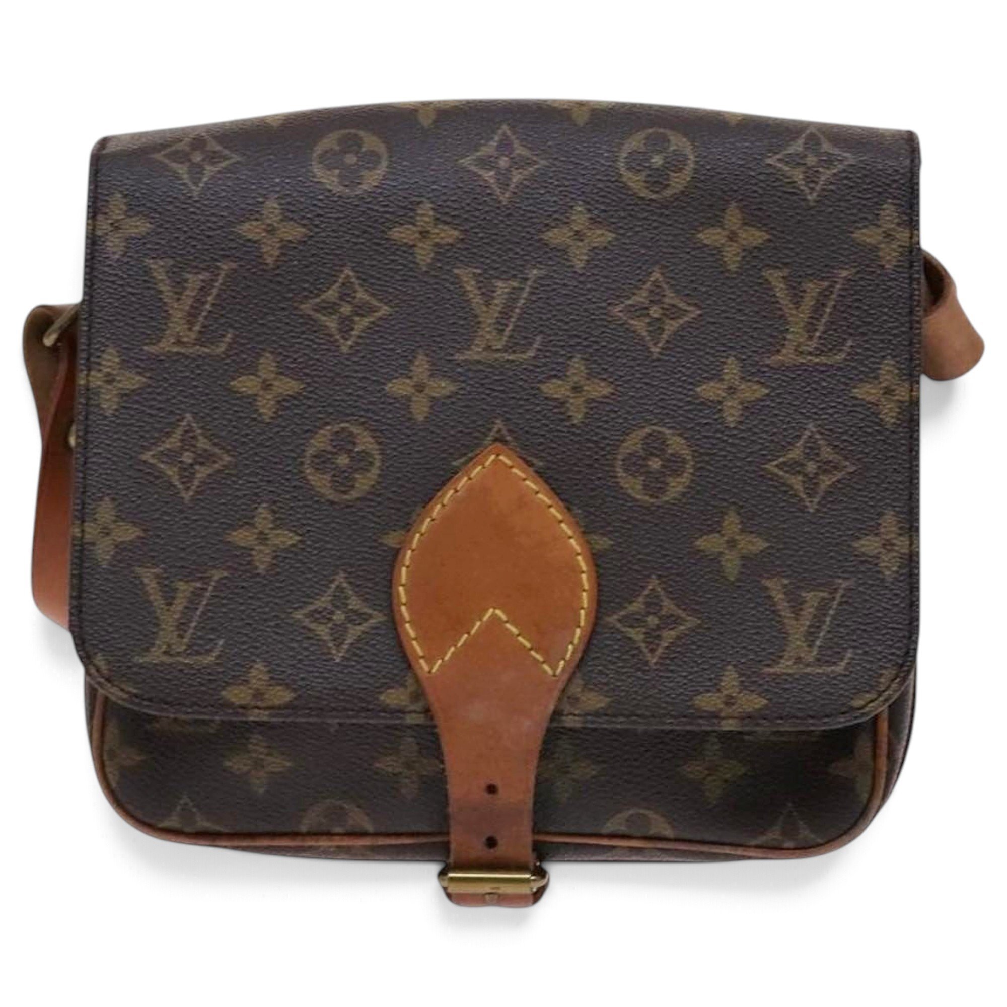 Cartouchière leather handbag