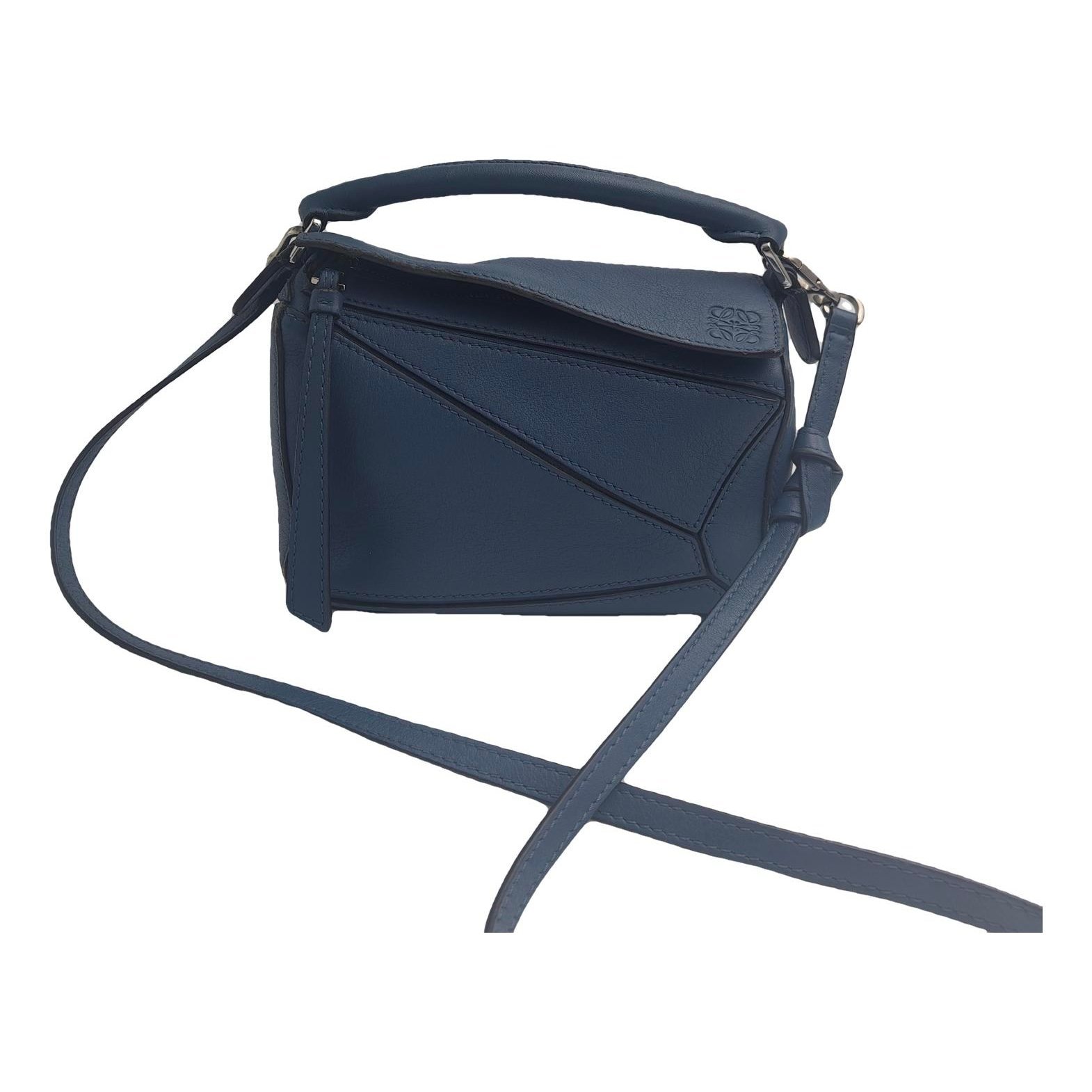 Puzzle leather handbag