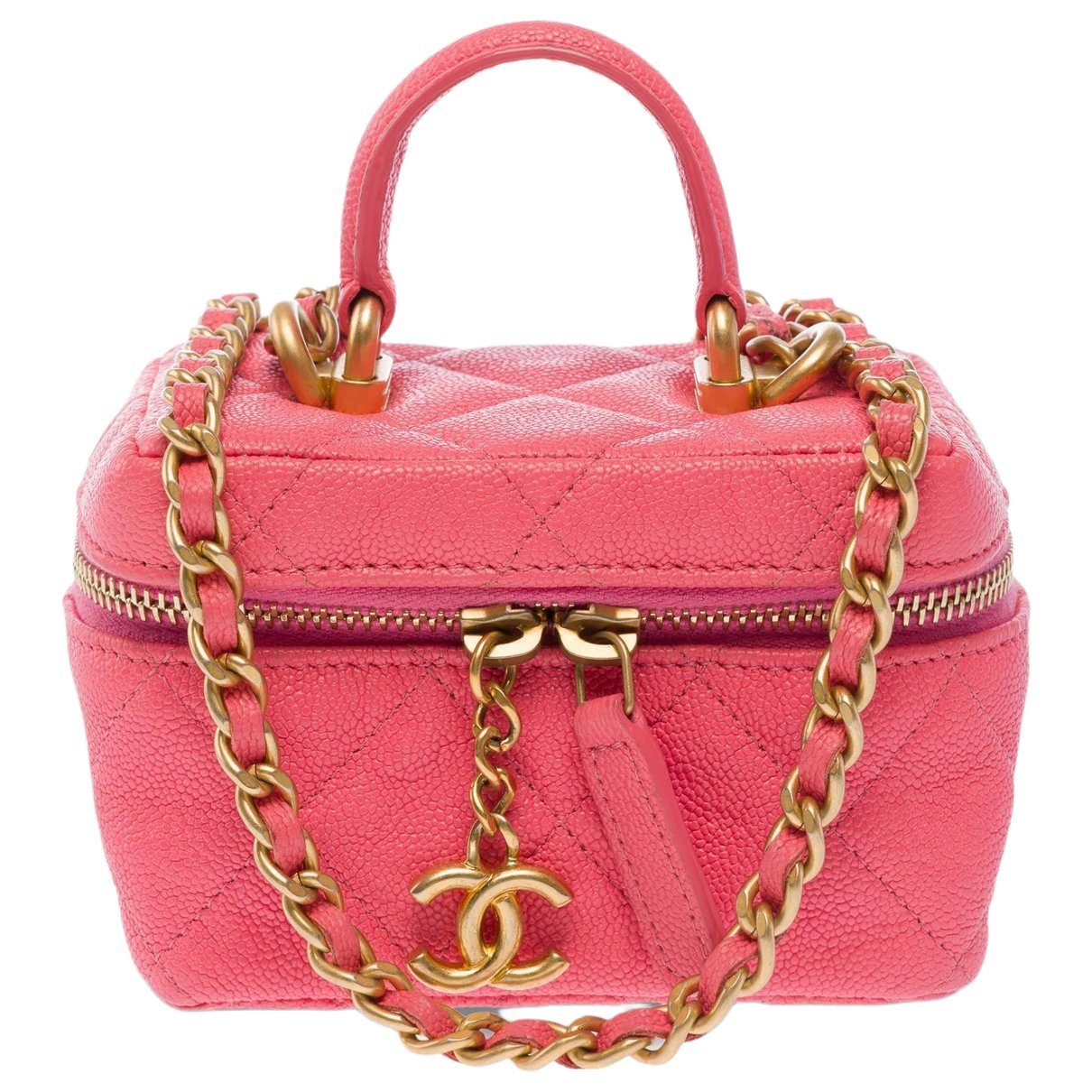 Vanity leather handbag